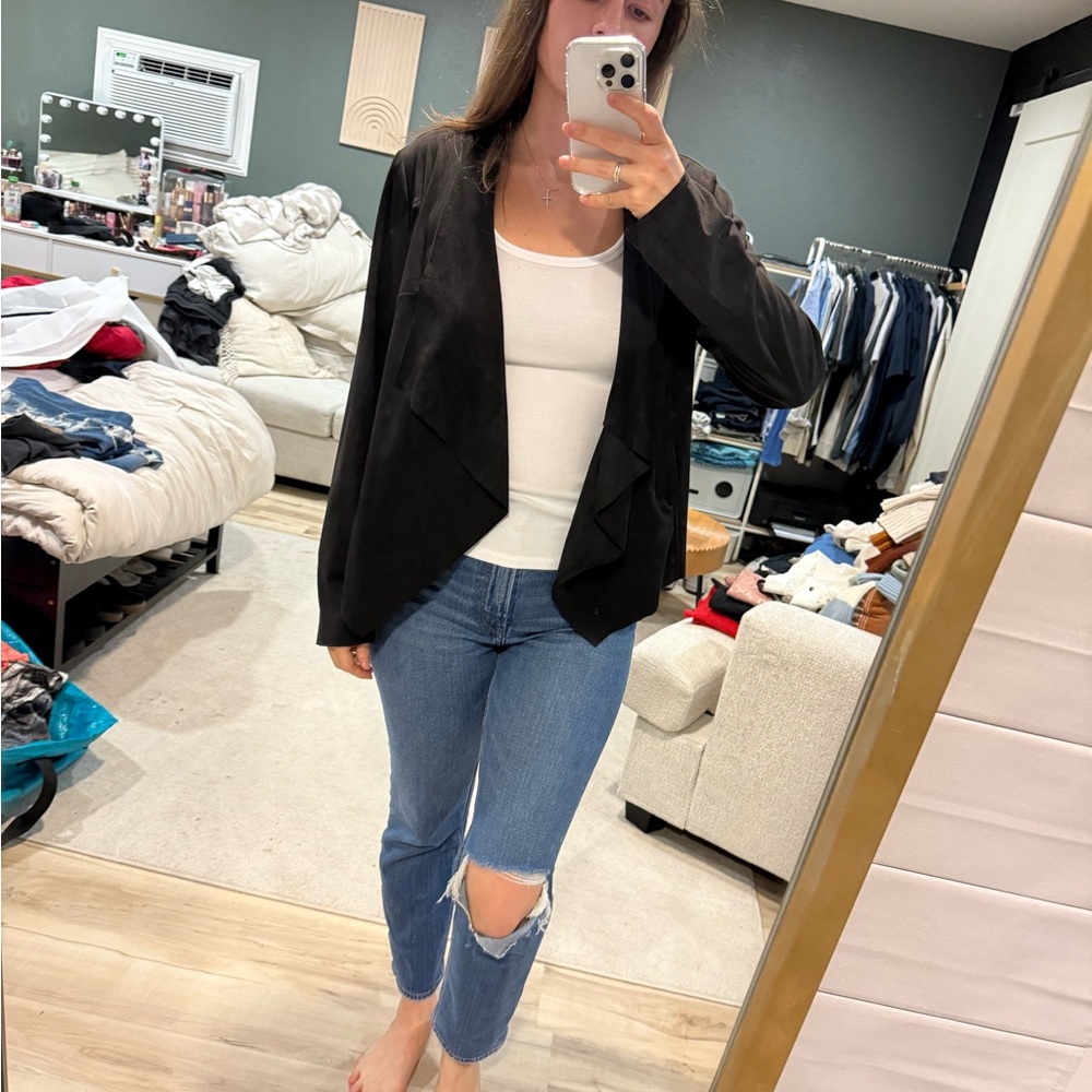 Nordstrom Black Velvet Jacket - new with tags size large